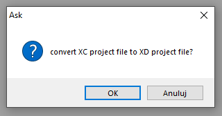 XDPPro: pytanie o konwersję pliku XC na projekt XD po otwarciu pliku .xcp
