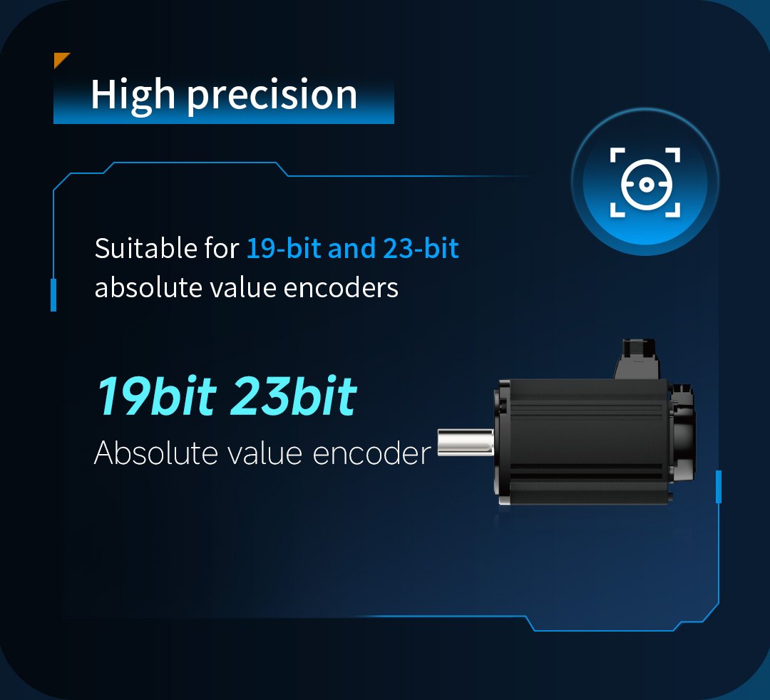 Serwosilnik Xinje MS6S o kołnierzu 130 mm – silnik synchroniczny AC z enkoderem absolutnym
