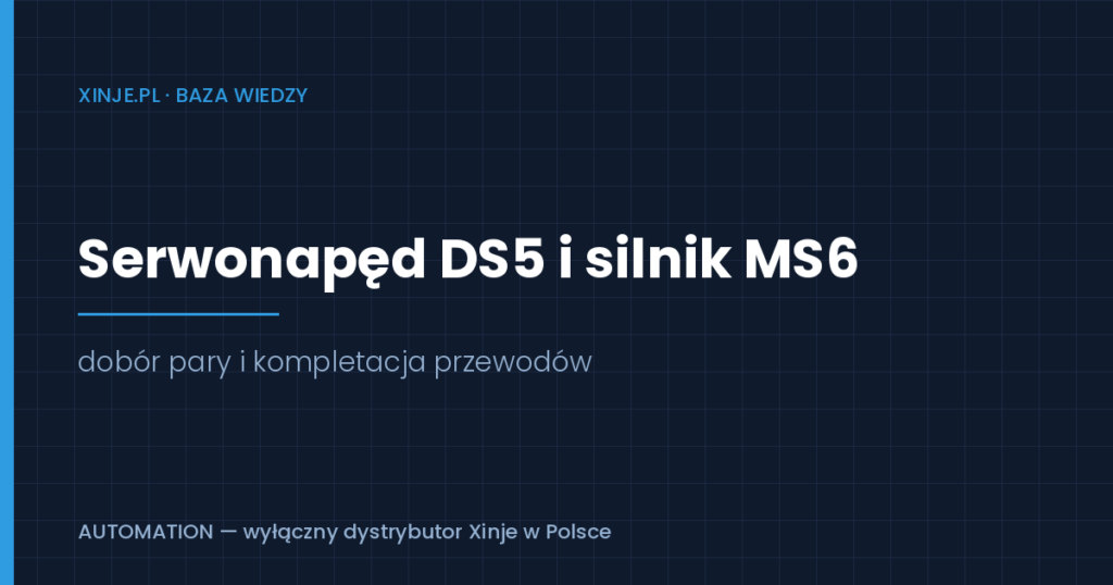 Read more about the article Serwonapęd Xinje DS5 i silnik MS6 — dobór i kompletacja