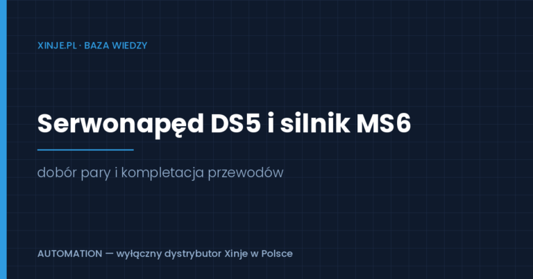 Read more about the article Serwonapęd Xinje DS5 i silnik MS6 — dobór i kompletacja