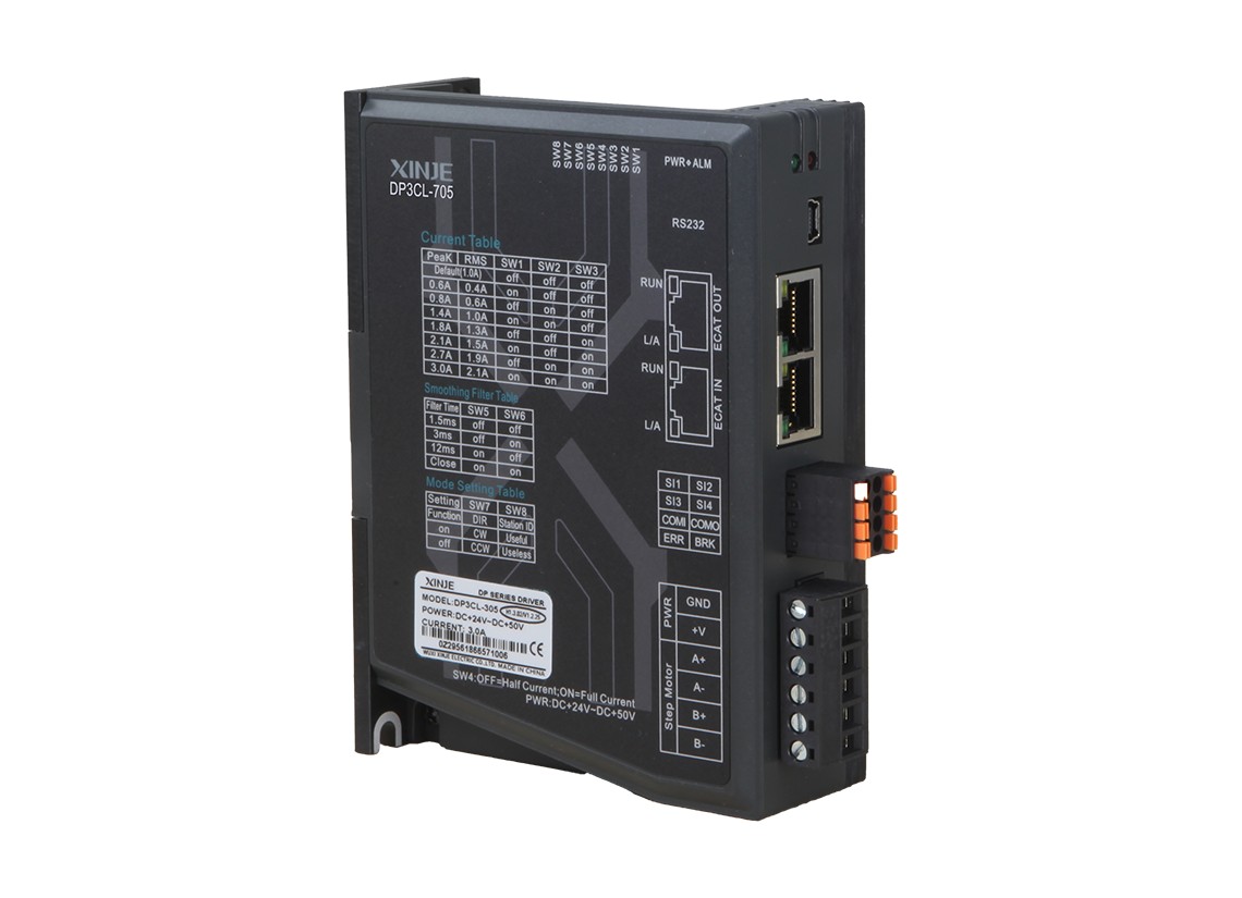 Xinje DP3CL-705 — napęd silnika krokowego EtherCAT, pętla otwarta, DC 20–50 V, 1–7 A