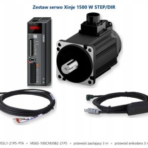 Zestaw serwo Xinje 1500W 1,5 kW STEP/DIR DS5L1-21P5 + MS6S + przewody 3 m