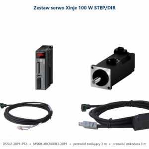 Zestaw serwo Xinje 100W 0,1 kW STEP/DIR Modbus DS5L2-20P1 + MS6H + przewody 3 m