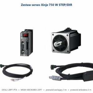 Zestaw serwo Xinje 750W 0,75 kW STEP/DIR Modbus DS5L2-20P7 + MS6H + przewody 3 m