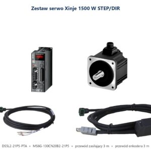 Zestaw serwo Xinje 1500W 1,5 kW STEP/DIR Modbus DS5L2-21P5 + MS6G + przewody 3 m